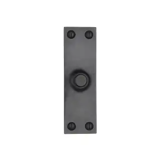 RDB348 M.Marcus Rustic Dark Bronze Bell Push 4" x 1.25"