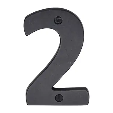 Click Here To Enlarge This Photo Of RDB351 2 M.Marcus Rustic Dark Bronze Numeral 2 Screw Fixing 76mm (3")