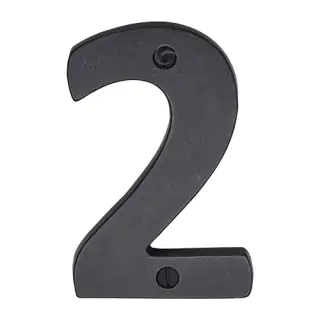 RDB351 2 M.Marcus Rustic Dark Bronze Numeral 2 Screw Fixing 76mm (3")