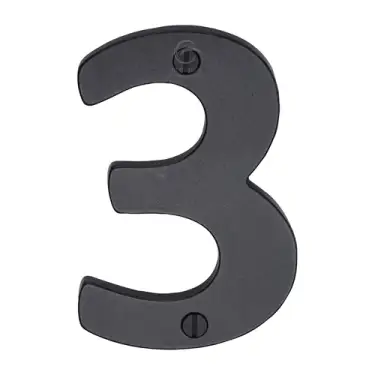 Click Here To Enlarge This Photo Of RDB351 3 M.Marcus Rustic Dark Bronze Numeral 3 Screw Fixing 76mm (3")