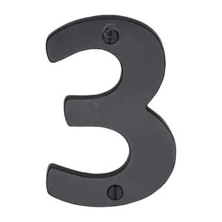 RDB351 3 M.Marcus Rustic Dark Bronze Numeral 3 Screw Fixing 76mm (3")