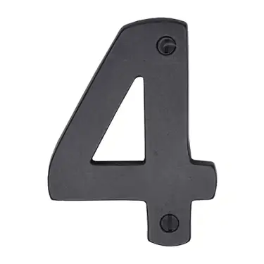 Click Here To Enlarge This Photo Of RDB351 4 M.Marcus Rustic Dark Bronze Numeral 4 Screw Fixing 76mm (3")