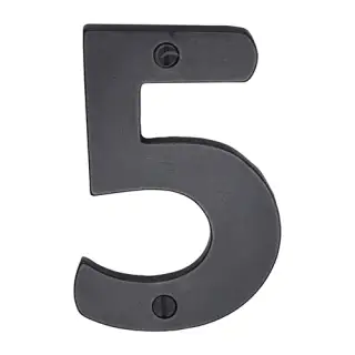 RDB351 5 M.Marcus Rustic Dark Bronze Numeral 5 Screw Fixing 76mm (3")