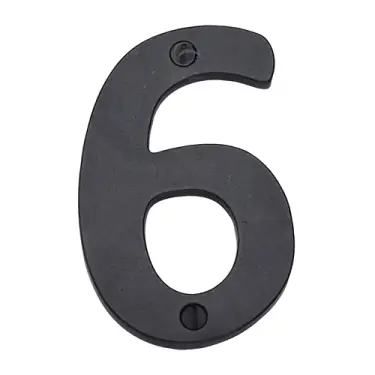 Click Here To Enlarge This Photo Of RDB351 6 M.Marcus Rustic Dark Bronze Numeral 6 Screw Fixing 76mm (3")