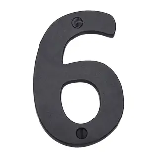 RDB351 6 M.Marcus Rustic Dark Bronze Numeral 6 Screw Fixing 76mm (3")