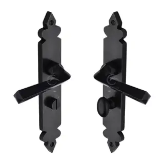 RDB3630 M&period;Marcus Rustic Dark Bronze Door Handle Bathroom Set Ironbridge Design