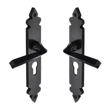 Click Here To Enlarge This Photo Of RDB3648 M&period;Marcus Rustic Dark Bronze Door Handle Euro Profile Ironbridge Design