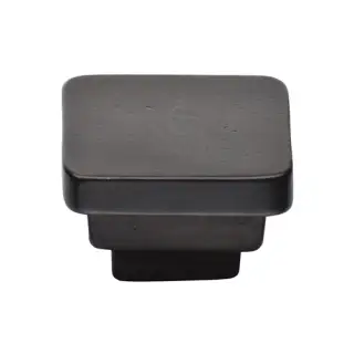 RDB3672 38 M.Marcus Rustic Dark Bronze Cabinet Knob Square Stepped Design 38mm