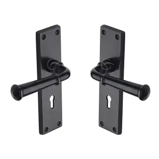 RDB3700 M.Marcus Rustic Dark Bronze Door Handle Lever Lock Ashfield Design