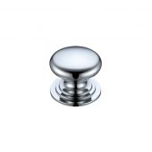 FCH01ACP - Zoo Hardware Victorian Cupboard Knob 25mm dia. Polished Chrome