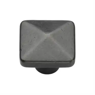 Click Here To Enlarge This Photo Of RDB390 32 M.Marcus Rustic Dark Bronze Cabinet Knob Square Pyramid Design 32mm