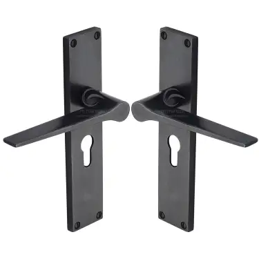 Click Here To Enlarge This Photo Of RDB41848 M.Marcus Rustic Dark Bronze Door Handle Euro Profile Gio Design