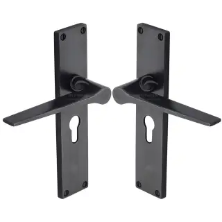 RDB41848 M.Marcus Rustic Dark Bronze Door Handle Euro Profile Gio Design