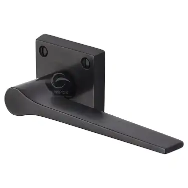 Click Here To Enlarge This Photo Of RDB4189 M.Marcus Rustic Dark Bronze Door Handle Lever Latch on Square Rose Gio Design