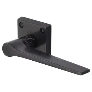 RDB4189 M.Marcus Rustic Dark Bronze Door Handle Lever Latch on Square Rose Gio Design