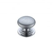 FCH01ASC - Zoo Hardware Victorian Cupboard Knob 25mm dia. Satin Chrome