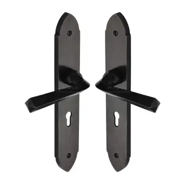 Click Here To Enlarge This Photo Of RDB4400 M&period;Marcus Rustic Dark Bronze Door Handle Lever Lock Grafton Design