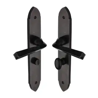 RDB4430 M&period;Marcus Rustic Dark Bronze Door Handle Bathroom Set Grafton Design