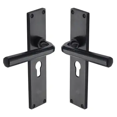 Click Here To Enlarge This Photo Of RDB45448 M.Marcus Rustic Dark Bronze Door Handle Euro Profile Octave Design