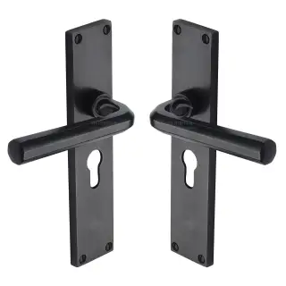 RDB45448 M.Marcus Rustic Dark Bronze Door Handle Euro Profile Octave Design