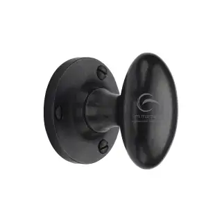 RDB4555 M.Marcus Rustic Dark Bronze Mortice Knob on Rose Knowle Design