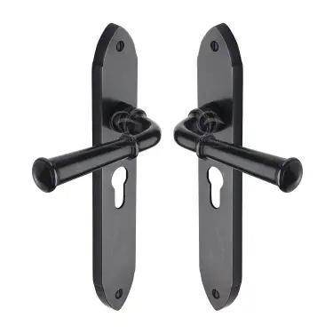 Click Here To Enlarge This Photo Of RDB4748 M.Marcus Rustic Dark Bronze Door Handle Euro Profile Hadley Design