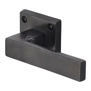 RDB5410 M.Marcus Rustic Dark Bronze Door Handle Lever Latch on Square Rose Hanwood Design