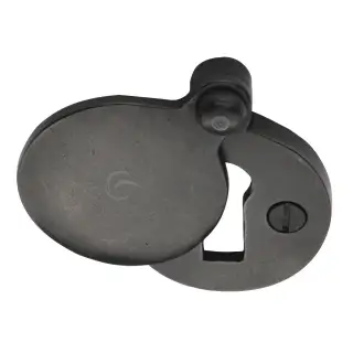 RDB554 M.Marcus Rustic Dark Bronze Covered Keyhole Escutcheon Round