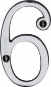 C1560 6-PC Heritage Brass Numeral 6 Face Fix 76mm (3") Polished Chrome Finish