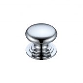 FCH01BCP - Zoo Hardware Victorian Cupboard Knob 32mm dia. Polished Chrome