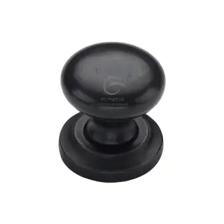 RDB613 32 M.Marcus Rustic Dark Bronze Cabinet Knob Round Design on Rose 32mm