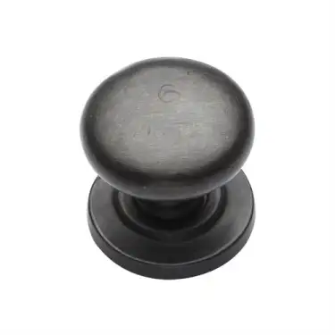 Click Here To Enlarge This Photo Of RDB613 38 M.Marcus Rustic Dark Bronze Cabinet Knob Round Design on Rose 38mm