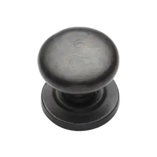 RDB613 38 M.Marcus Rustic Dark Bronze Cabinet Knob Round Design on Rose 38mm