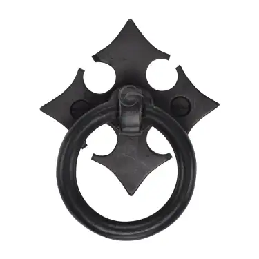 Click Here To Enlarge This Photo Of RDB6331 M.Marcus Rustic Dark Bronze Fleur-De-Lys Cabinet Ring Drop Pull