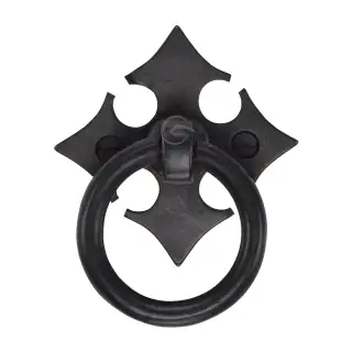 RDB6331 M.Marcus Rustic Dark Bronze Fleur-De-Lys Cabinet Ring Drop Pull