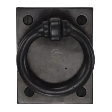Click Here To Enlarge This Photo Of RDB6367 M.Marcus Rustic Dark Bronze Ring Drop Pull on Plate