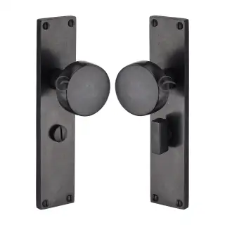 RDB88030 M.Marcus Rustic Dark Bronze Door Mortice Knob Bathroom Set Olympic Design