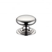 FCH01BPN - Zoo Hardware Victorian Cupboard Knob 32mm dia. Polished Nickel