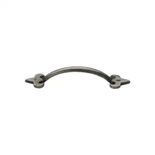 RPW1092 106 M.Marcus Rustic Pewter Cabinet Pull Fleur-de-lys Design 106mm