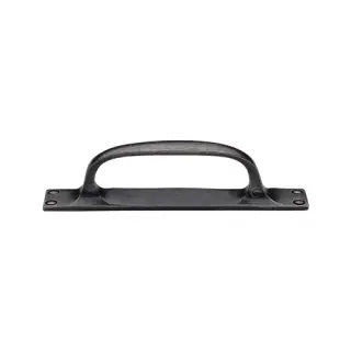 RPW1142 178 M.Marcus Rustic Pewter Cabinet Pull Handle On Plate 178mm