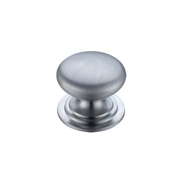 Click Here To Enlarge This Photo Of FCH01BSC - Zoo Hardware Victorian Cupboard Knob 32mm dia. Satin Chrome