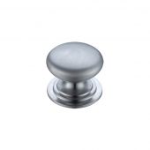 FCH01BSC - Zoo Hardware Victorian Cupboard Knob 32mm dia. Satin Chrome