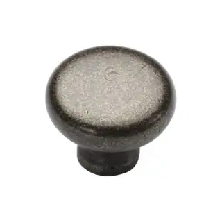 RPW117 32 M.Marcus Rustic Pewter Cabinet Knob Round Design 32mm