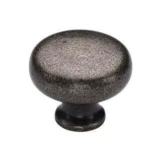 RPW117 38 M.Marcus Rustic Pewter Cabinet Knob Round Design 38mm