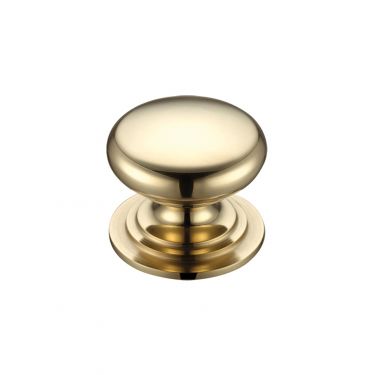 Click Here To Enlarge This Photo Of FCH01C - Zoo Hardware Victorian Cupboard Knob 38mm dia. Polished Brass