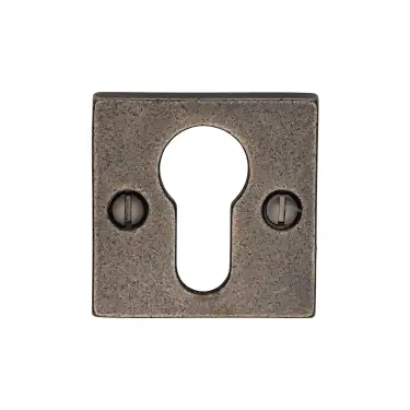 Click Here To Enlarge This Photo Of RPW158 M.Marcus Rustic Pewter Euro Profile Cylinder Escutcheon