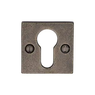 RPW158 M.Marcus Rustic Pewter Euro Profile Cylinder Escutcheon