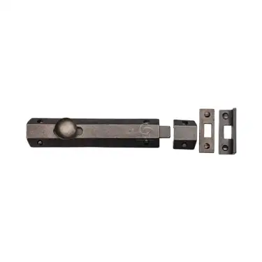 Click Here To Enlarge This Photo Of RPW1685 152 M.Marcus Rustic Pewter Door Bolt Flat 6"