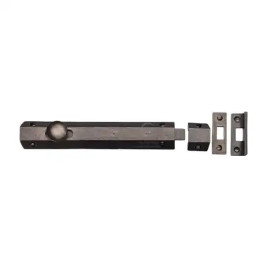 Click Here To Enlarge This Photo Of RPW1685 203 M.Marcus Rustic Pewter Door Bolt Flat 8"