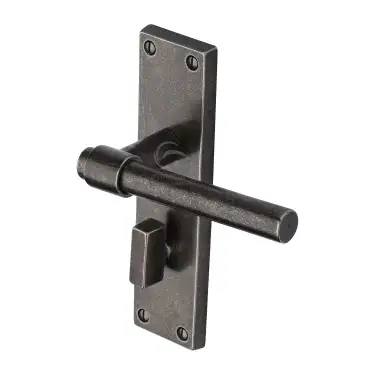 Click Here To Enlarge This Photo Of RPW23930 M.Marcus Rustic Pewter Door Handle Bathroom Set Fountain Design